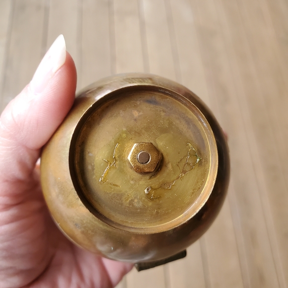Vintage Brass Egg Shaped Coin Bank - Picture 5 of 5